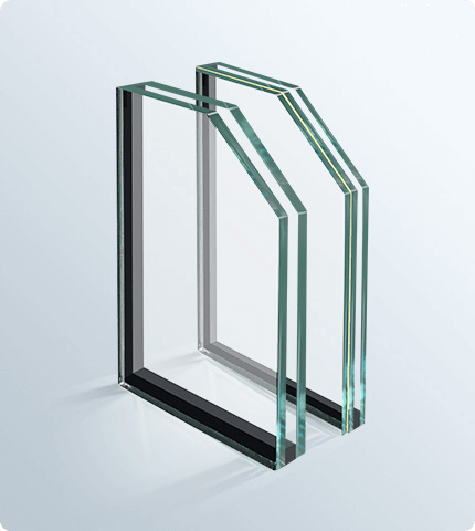 KINGUARD composite fire-resistant glass product illustration.