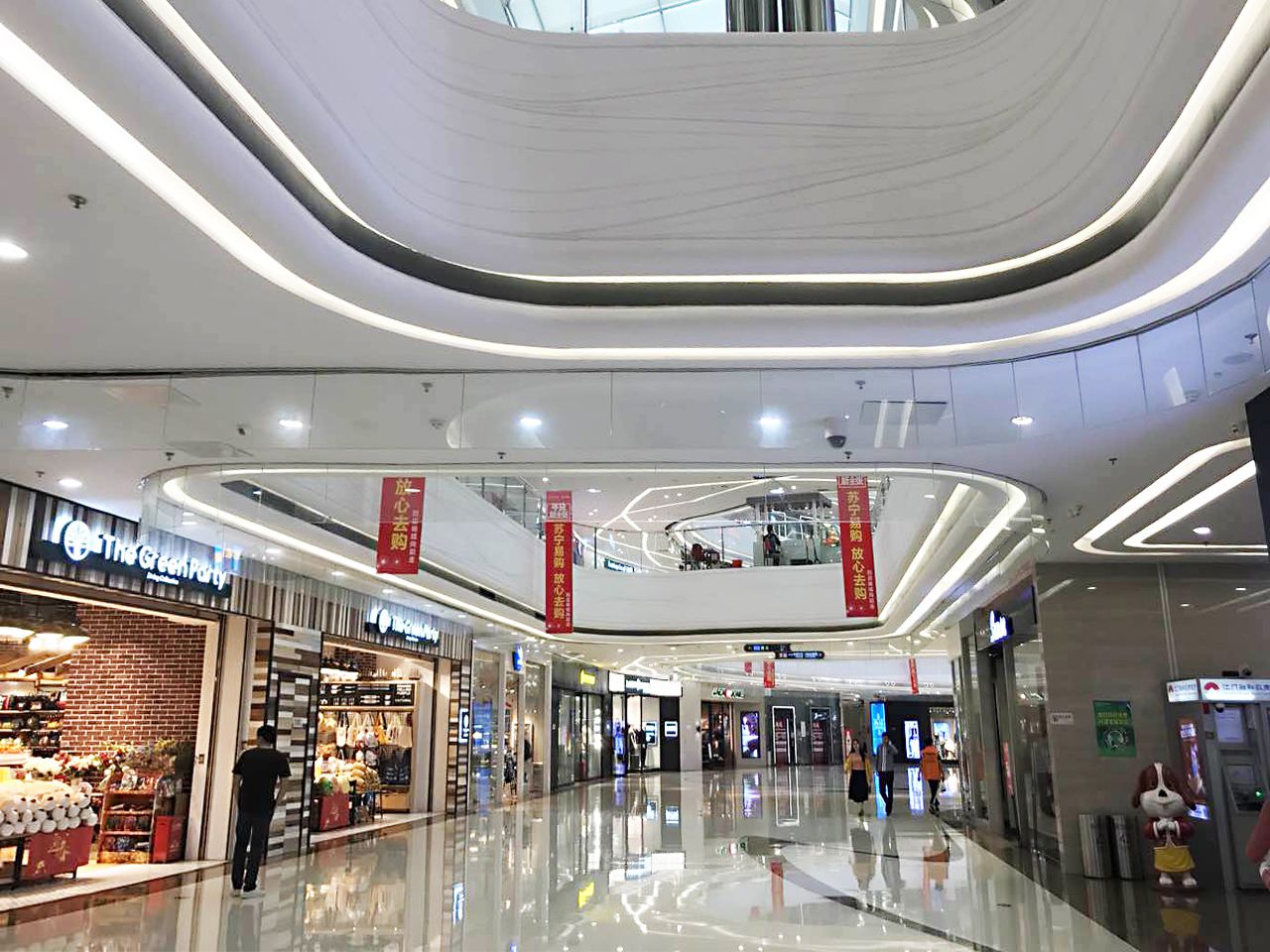 Single layer hanging smoke proof glass